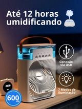 Mini Ventilador De Mesa com Umidificador