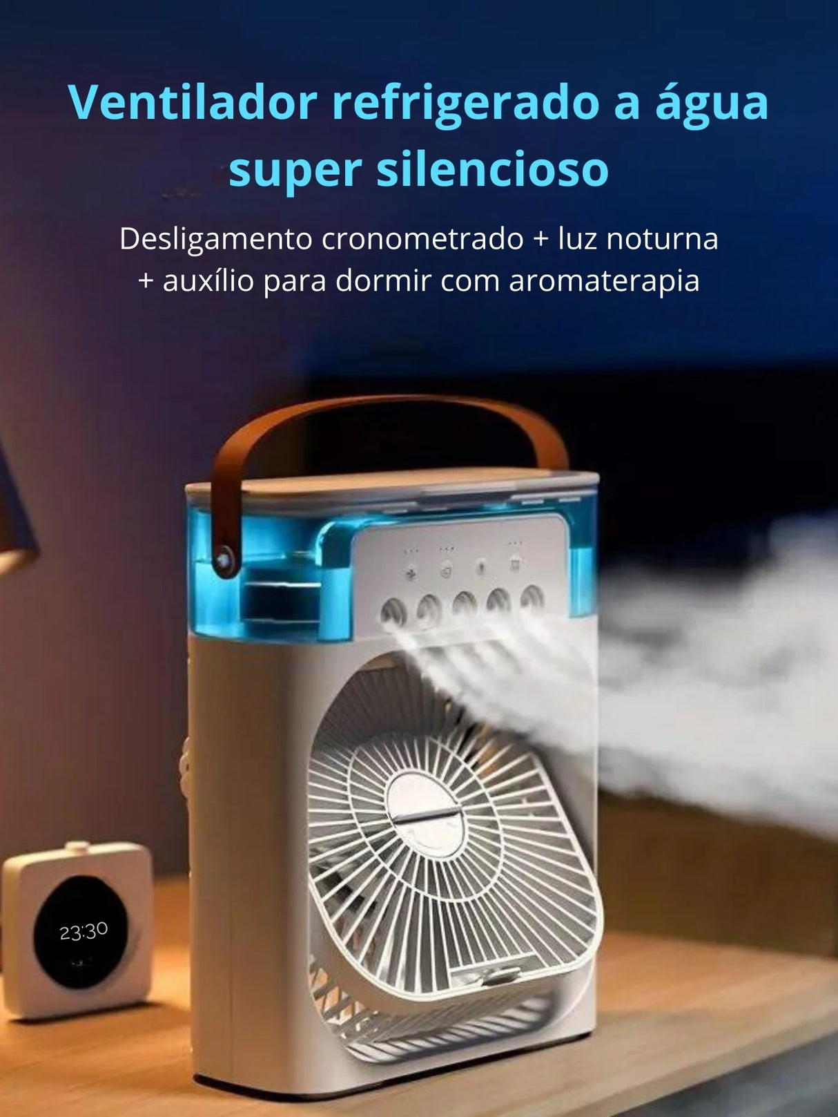 Mini Ventilador De Mesa com Umidificador